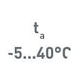 Pro teplotu okolí od -5 do +40 °C
