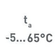 Pro teplotu okolí od -5 do +65 °C