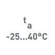 Pro teplotu okolí od -25 do +40 °C